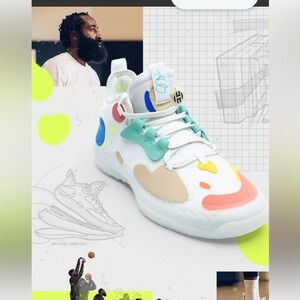 AdidasJames HARDEN VOLUME 5 Sneakers - White with Pastel Accents